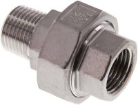 Verschraubung flach dichtend Rp/R 1/2" (IG/AG),...
