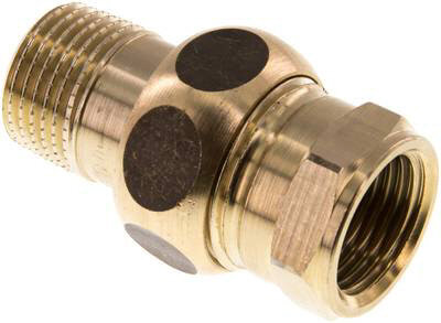 Verschraubung flach dichtend Rp/R 1/2" (IG/AG), Messing