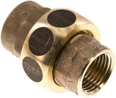 Verschraubung flach dichtend Rp 1/2" (IG), Messing