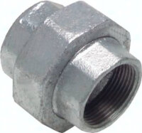 Verschraubung flach dichtend Rp 1/4" (IG),Temperguss...