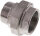 Verschraubung flach dichtend Rp/R 2" (IG/AG), Edelstahl 1.4408