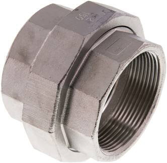 Verschraubung flach dichtend Rp 2" (IG), Edelstahl 1.4408