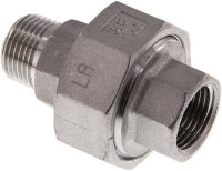 Verschraubung flach dichtend Rp/R 3/8" (IG/AG),...
