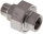 Verschraubung flach dichtend Rp/R 3/8" (IG/AG), Edelstahl 1.4408