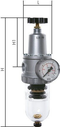 STANDARD-Filterregler G 1/4",0,5 - 10 bar, Standard 1, 900 l/min