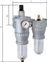 STANDARD-Wartungseinheit, 2-tlg., G 3/4", 0,5 - 10 bar, 170 - 4000 l/min
