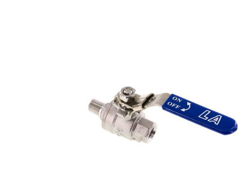 Edelstahl-Kugelhahn, Eco-Line leicht, R 1/4" / Rp 1/4", 0 bis 63bar