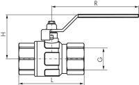 Messing-Kugelhahn, Rp 1/4", -0,9 bis 50bar, für...