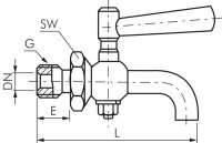 Edelstahl-Ablasshahn G 1", PN 6