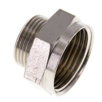 Reduziernippel G 3/4"(AG)-G 1"(IG), Messing vernickelt