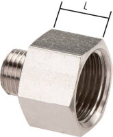 Reduziernippel G 3/4"(AG)-G 1"(IG), Messing vernickelt
