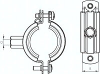 Rohrschelle 15 - 19mm,Stahlverzinkt mit Einlage, FISCHER
