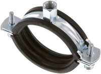 Rohrschelle 55 - 61mm,Stahlverzinkt mit Einlage, FISCHER