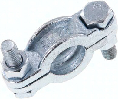 Schlauchklemme Temperguss verzinkt, 17 - 22mm