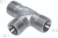 T-Stück, 60°Konus G 3/4"-G 3/4"-G 3/4" (AG), Stahl verzinkt