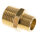 Doppelnippel R 1/2"-R 3/8", Messing/Rotguss