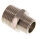Doppelnippel R 1/2"-R 3/8", Messing vernickelt