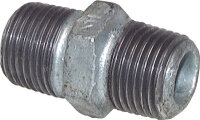 Doppelnippel R 1/4"-R 1/8", Temperguss verzinkt