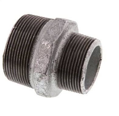 Doppelnippel R 2"-R 1-1/2", Temperguss verzinkt