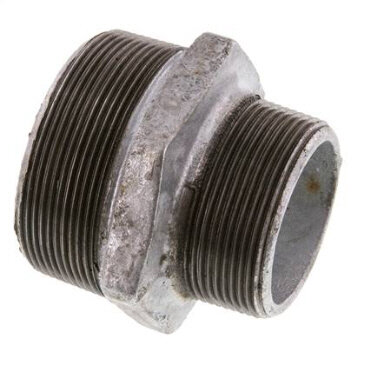 Doppelnippel R 2-1/2"-R 2", Temperguss verzinkt