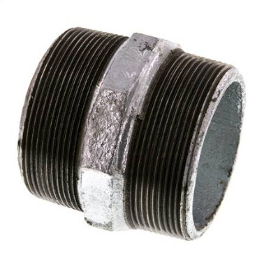 Doppelnippel R 2-1/2"-R 2-1/2", Temperguss verzinkt