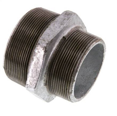 Doppelnippel R 3"-R 2-1/2", Temperguss verzinkt