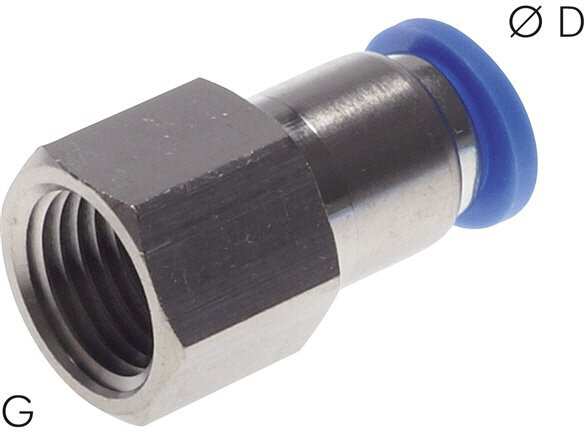 Steckanschluss mit Innengewinde G 3/8"-12mm, IQS-Standard