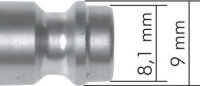 Kupplungsdose (NW5) G 1/4"(AG), Messing