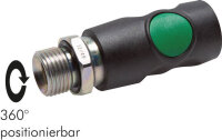 Sicherheits-Druckknopfkupplung (NW7,2), G 3/8" AG,...