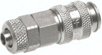 Kupplungsdose (NW5) 6x4mm Schlauch, Messing vernickelt