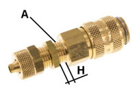 Schott-Kupplungsdose (NW5) 6x4mm Schlauch, Messing
