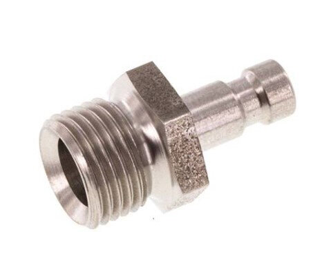 Kupplungsstecker (NW2,7) G 1/8"(AG), Edelstahl, für Drucklufttechnik