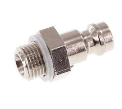 Kupplungsstecker (NW5) G 1/8"(AG), Messing vernickelt