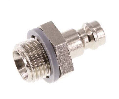 Kupplungsstecker (NW5) G 3/8"(AG), Messing vernickelt