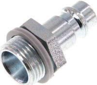 Kupplungsstecker (NW7,2) G 3/8"(AG), Stahl gehärtet & verzinkt, für Drucklufttechnik