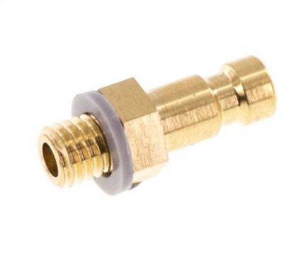 Kupplungsstecker (NW2,7) M 5(AG), Messing, für Drucklufttechnik
