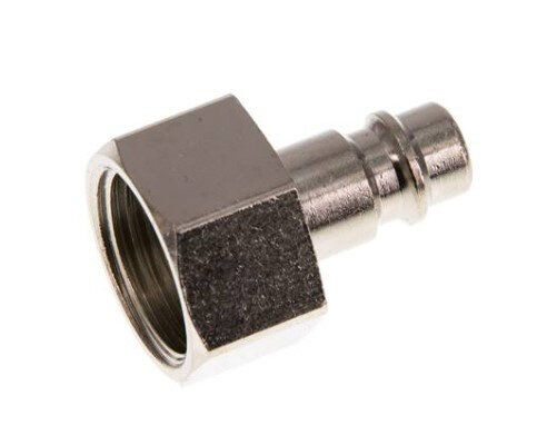 Kupplungsstecker (NW7,2) G 1/2"(IG), Messing vernickelt, für Drucklufttechnik