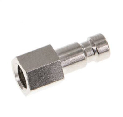 Kupplungsstecker (NW2,7) M 5(IG), Messing vernickelt, für Drucklufttechnik