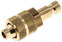 Kupplungsstecker (NW2,7) 6x4mm Schlauch, Messing, für Drucklufttechnik