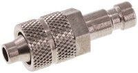 Kupplungsstecker (NW2,7) 6x4mm Schlauch, Edelstahl, für Drucklufttechnik