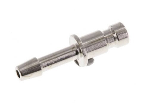 Kupplungsstecker (NW2,7) 4mm Schlauch, Messing vernickelt, für Drucklufttechnik