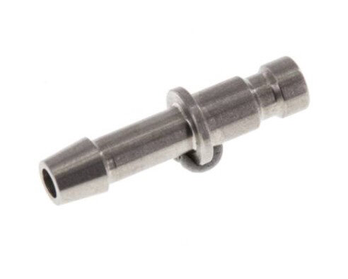 Kupplungsstecker (NW2,7) 5mm Schlauch, Edelstahl, für Drucklufttechnik