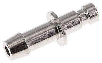 Kupplungsstecker (NW2,7) 5mm Schlauch, Messing vernickelt, für Drucklufttechnik