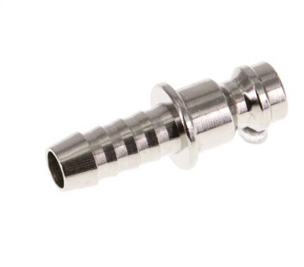 Kupplungsstecker (NW5) 6 (1/4")mm Schlauch, Messing vernickelt