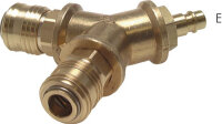 2-fach-Luftweiche G 1/2" mit Kupplungsdosen und Kupplungsstecker