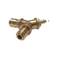 2-fach-Luftweiche G 3/8"mit Kupplungsdosen und Kupplungsstecker