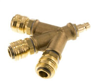 3-fach-Luftweiche G 3/8" mit Kupplungsdosen und...