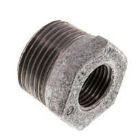 Reduziernippel R 1"(AG)-Rp 1/2"(IG), Temperguss...