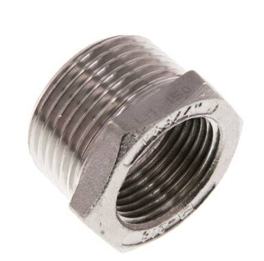 Reduziernippel R 1"(AG)-Rp 3/4"(IG), Edelstahl 1.4408