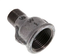 Reduziernippel R 1/2"(AG)-Rp 1"(IG), Temperguss...